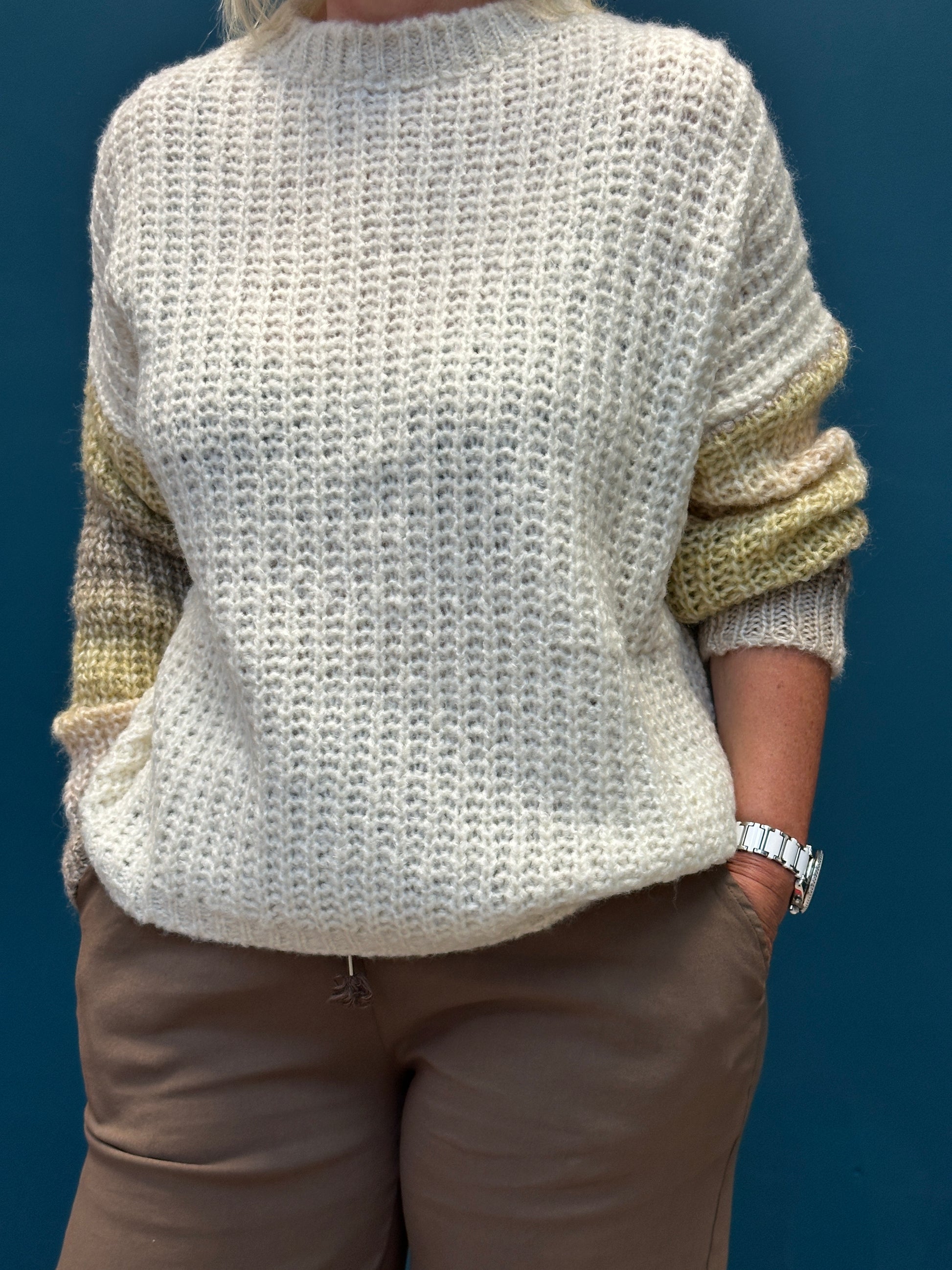 Goose Island Ombre Sleeve Lana Wool Jumper Mocha