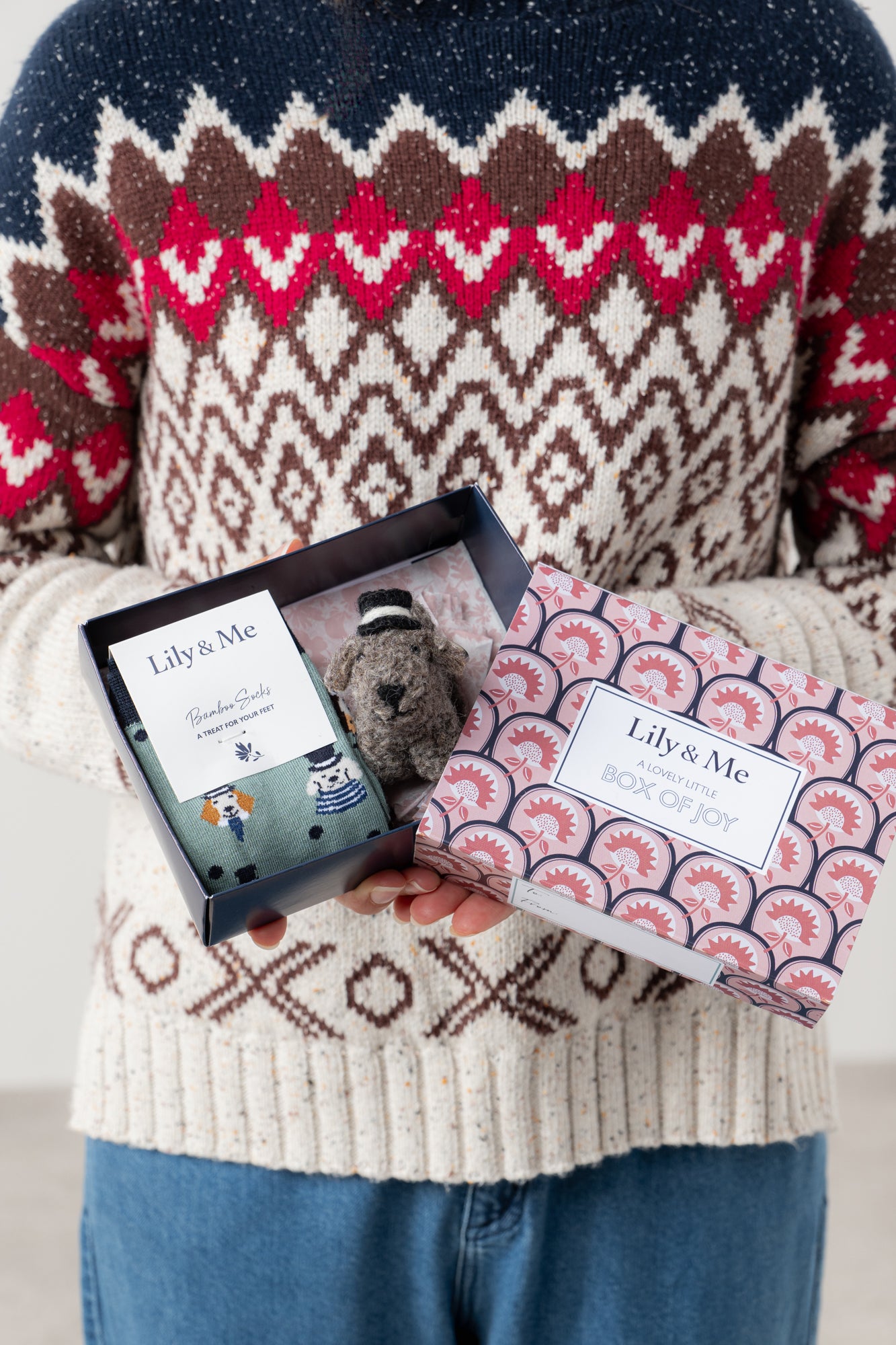 Lily & Me Dapper Gent Socks And Keyring Giftbox Assorted