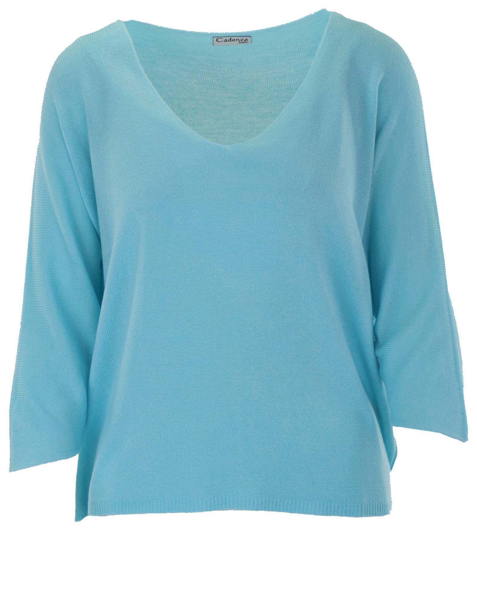 Summer Knit Top: Azure Blue