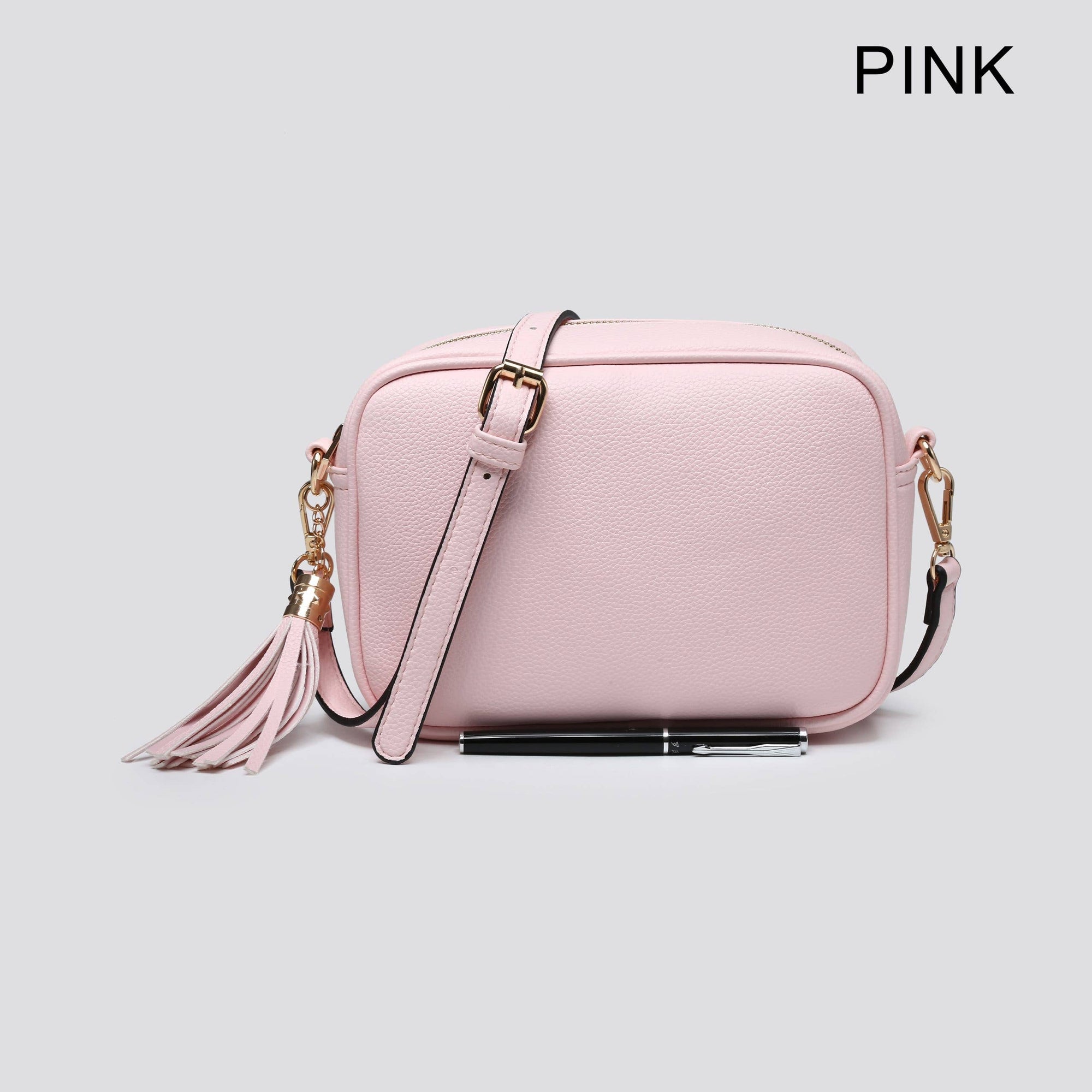 Premium Vegan Leather Camera Crossbody Bag JNY8096: RED