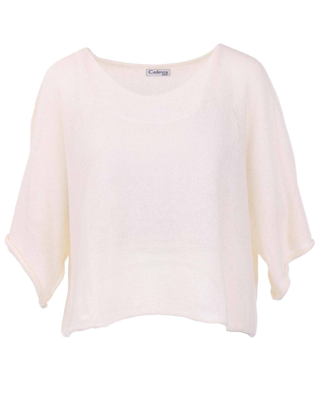 Cotton Blend Short Tunic Top: Orange / One Size