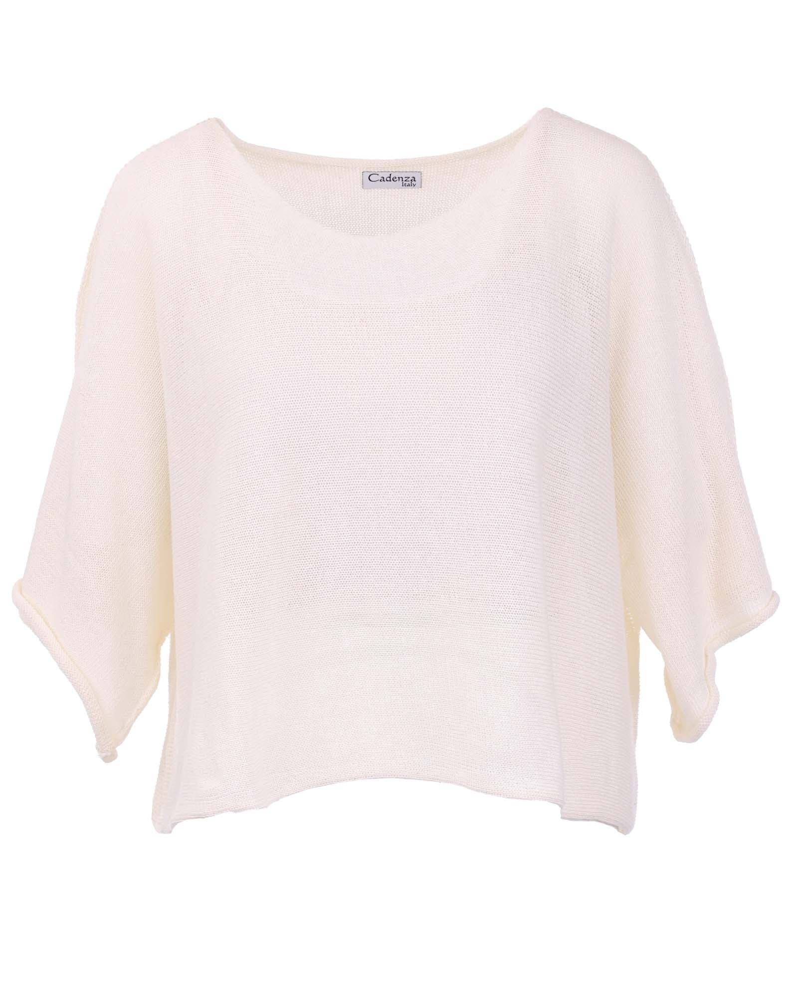 Cotton Blend Short Tunic Top: Pink / One Size