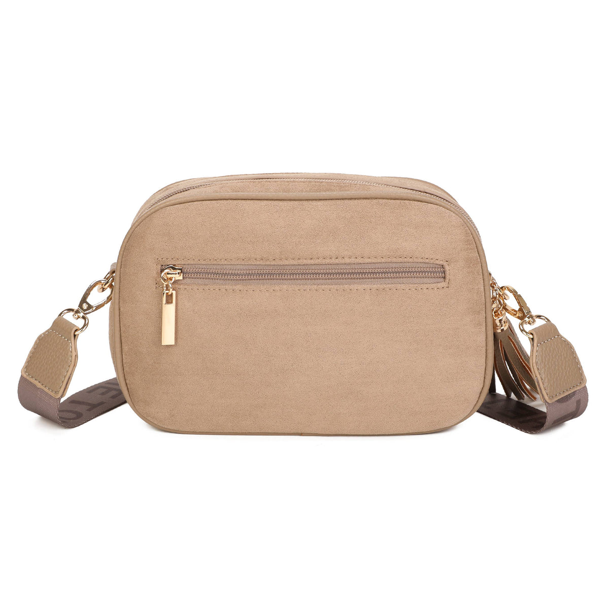 JM1720 Suede Crossbody Bag: Coffee