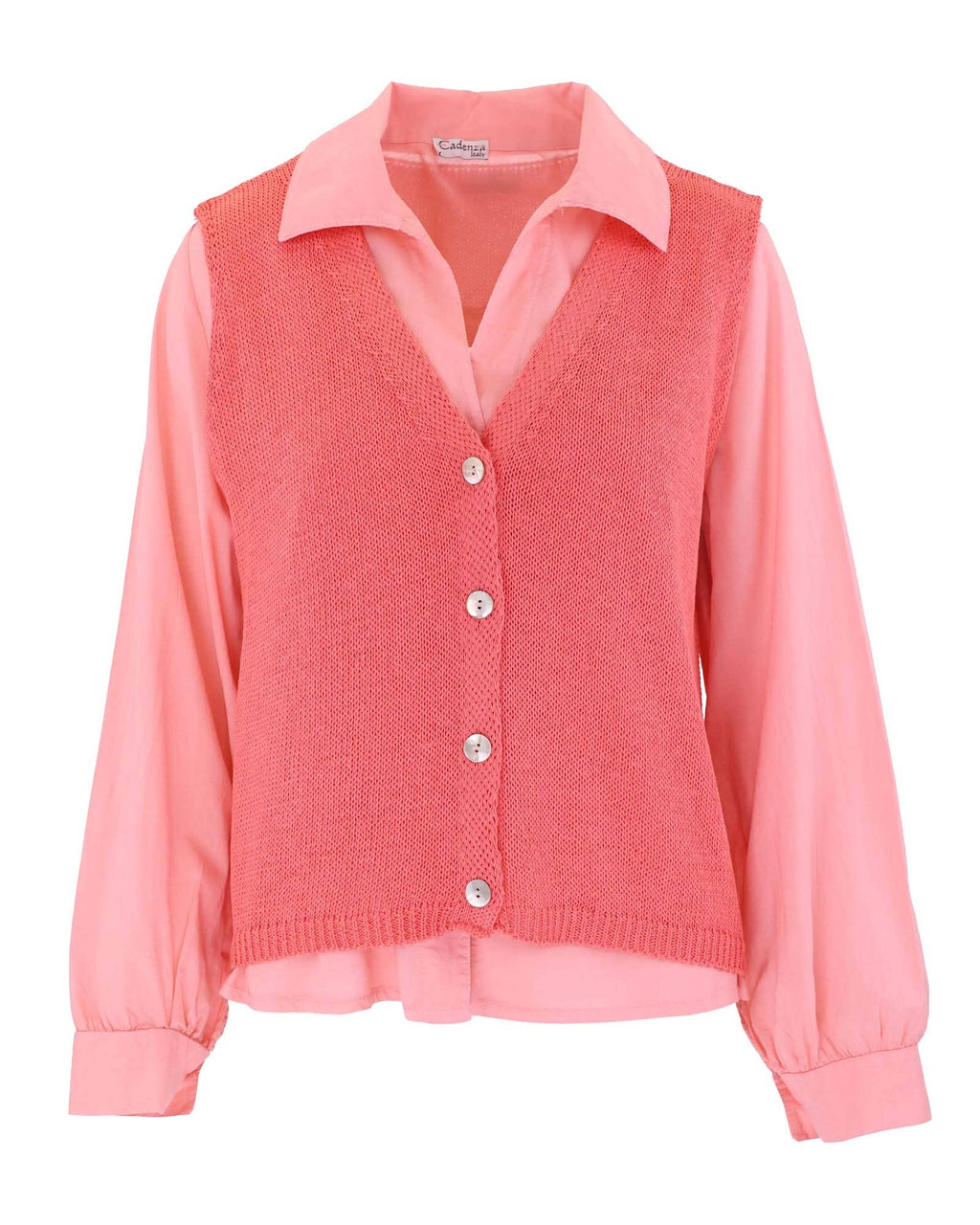 Cotton Blend Button Waistcoat: Sand