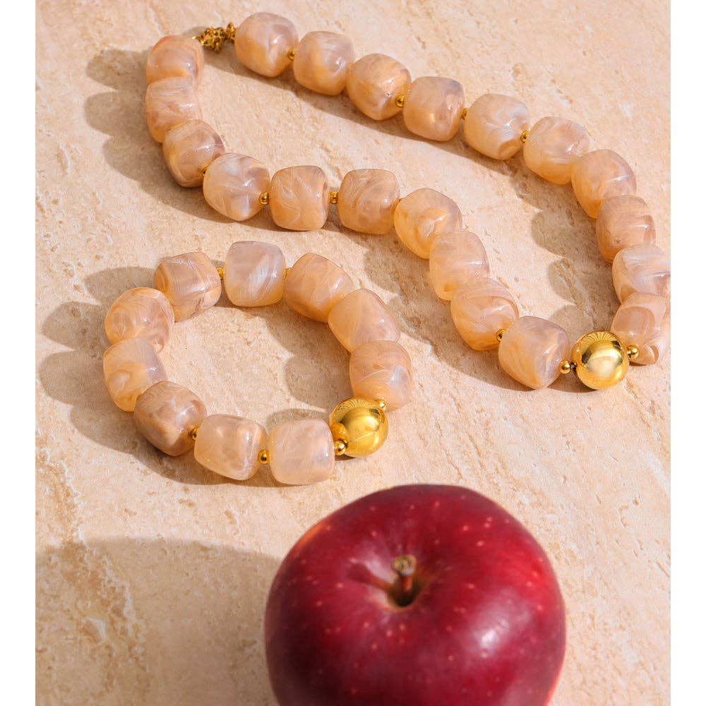 Acrylic Beaded Chunky Bracelet - 11 Colours: Orange