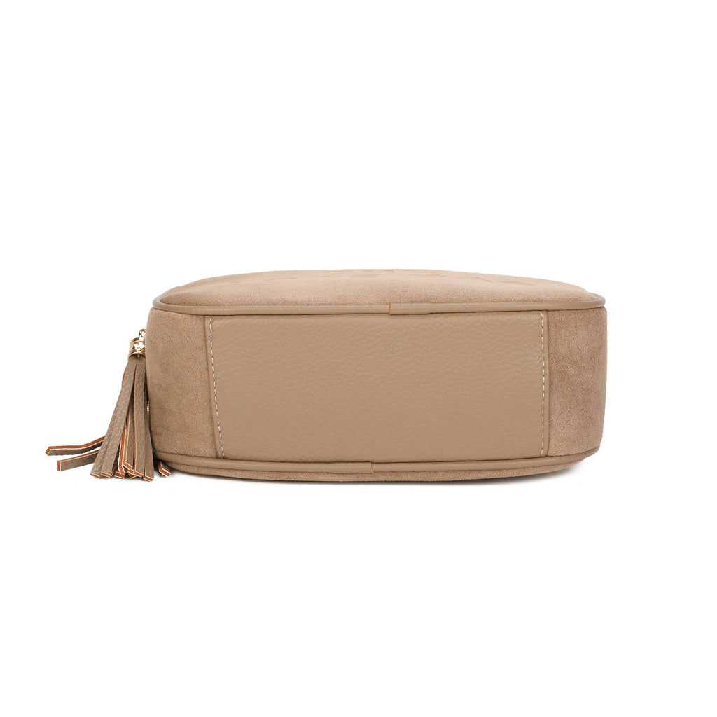 JM1720 Suede Crossbody Bag: Wine