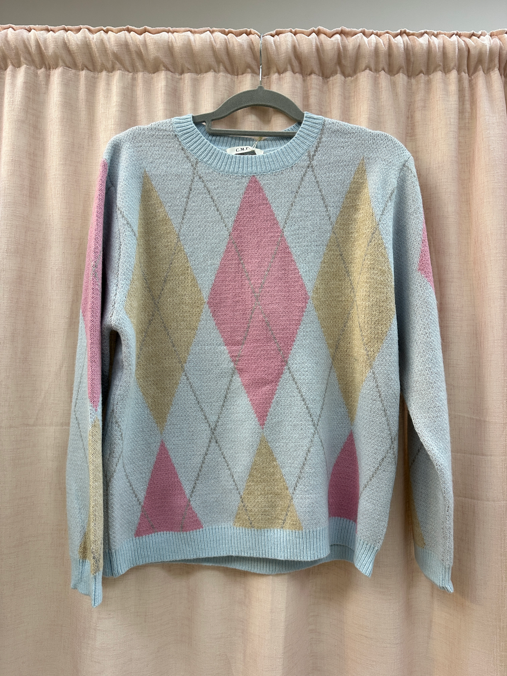 Blue Argyle Pattern Jumper