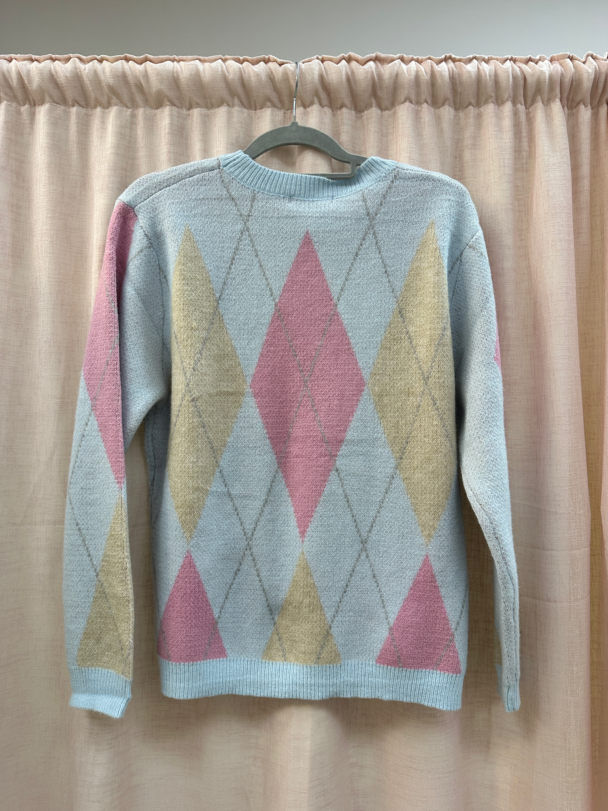 Blue Argyle Pattern Jumper