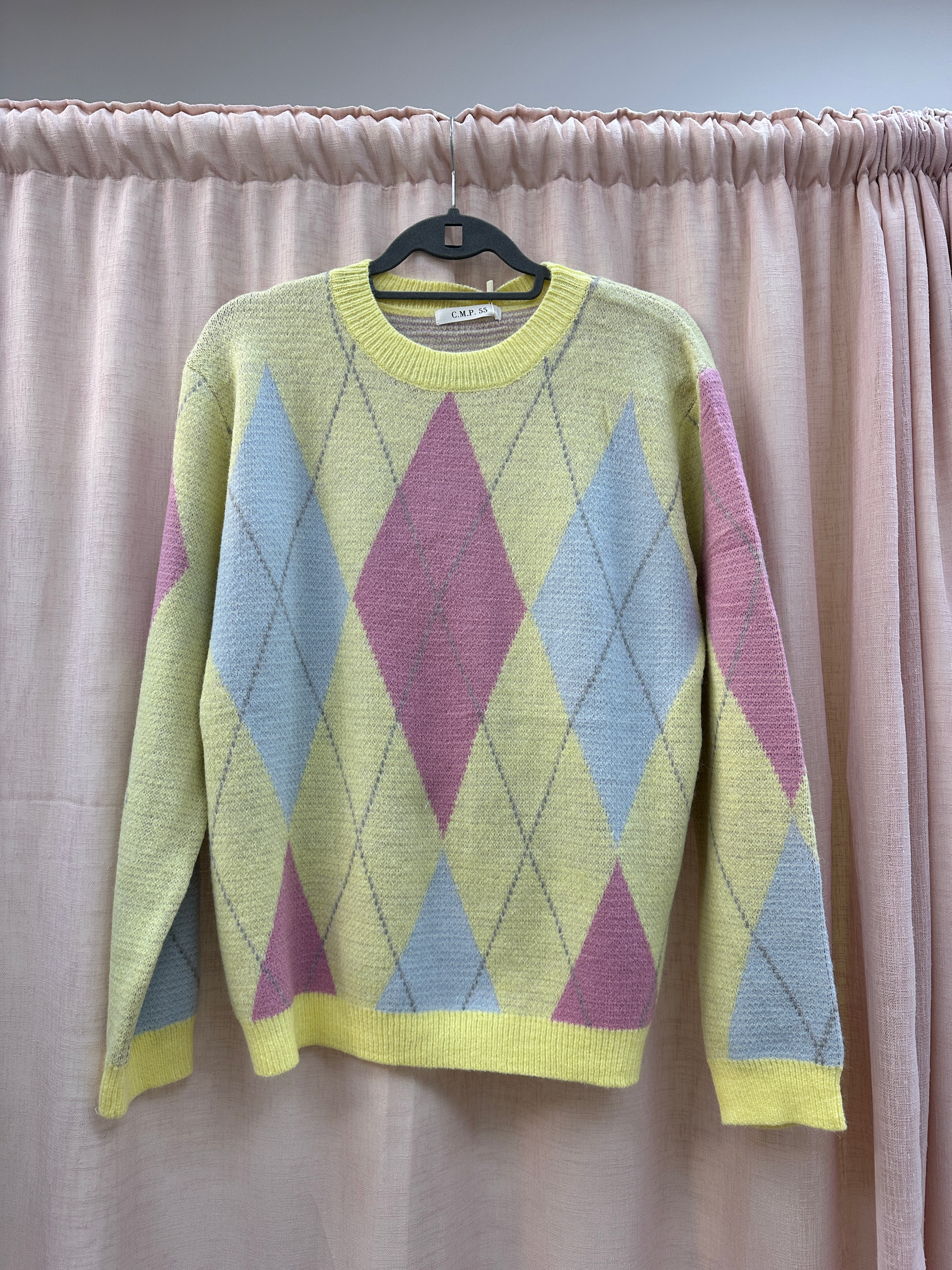 Yellow Argyle Pattern Jumper