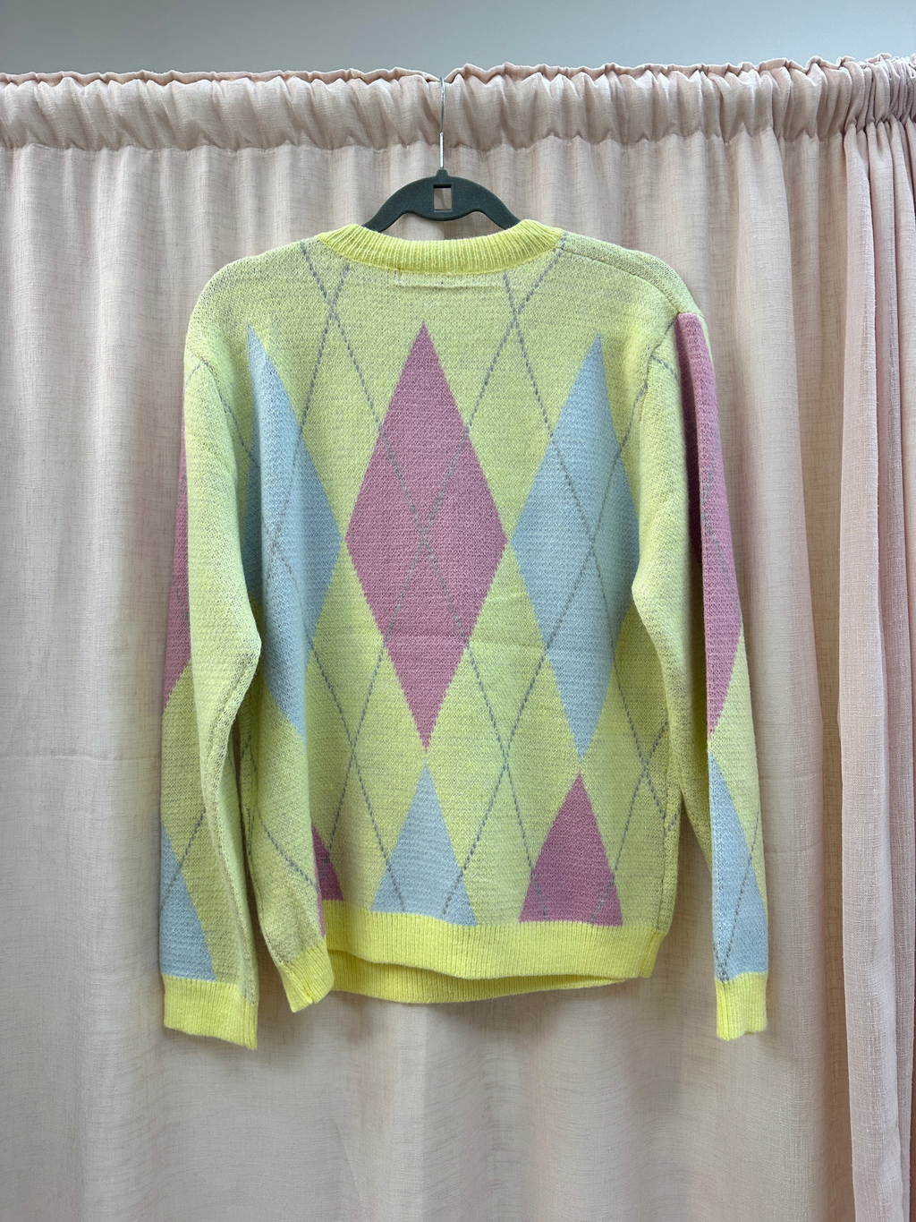 Yellow Argyle Pattern Jumper