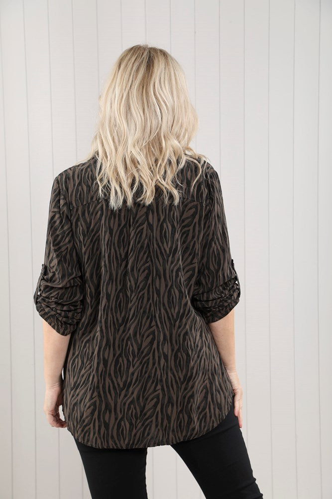Goose Island Zebra Collared Shirt