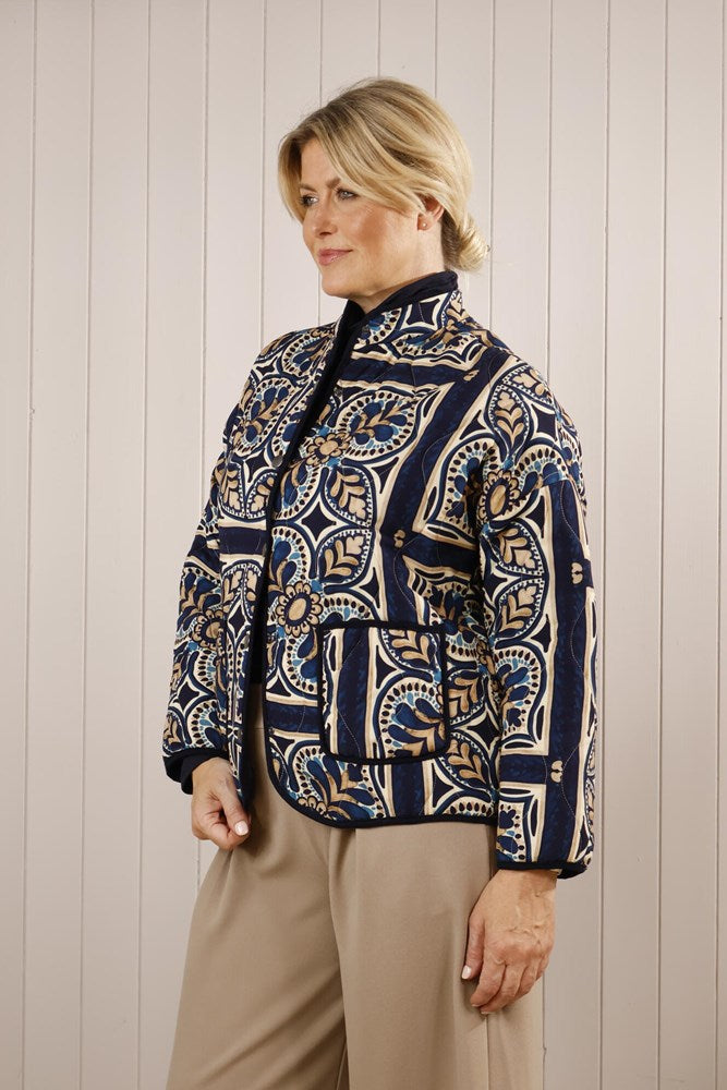 Goose Island Paisley Quilted Bomber Jacket