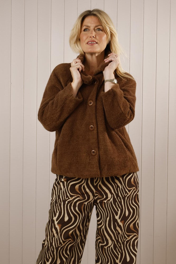 Goose Island Soft Touch Button Front Collared Jacket
