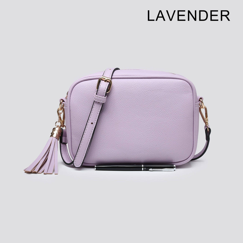 Premium Vegan Leather Camera Crossbody Bag JNY8096: SILVER