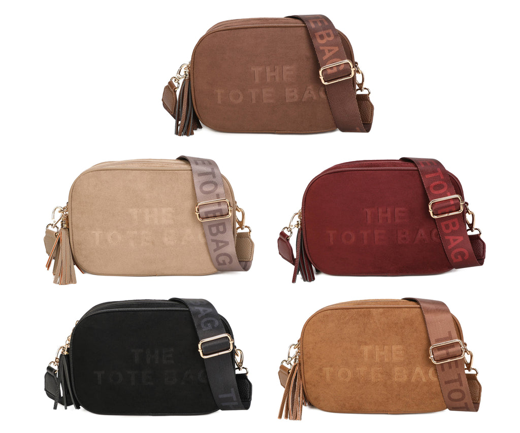 JM1720 Suede Crossbody Bag: Coffee