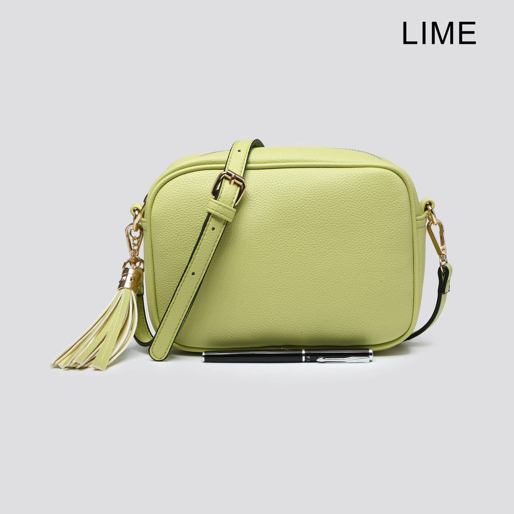 Premium Vegan Leather Camera Crossbody Bag JNY8096: SILVER