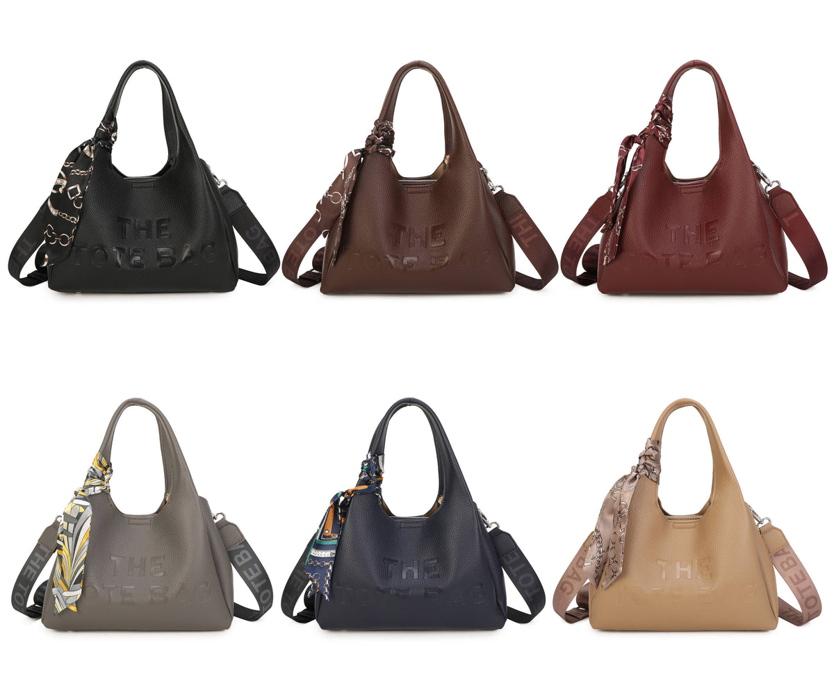 JM1780 Soft Slouchy Hobo Bag with Scarf & Wide Crossbody Str: Wine