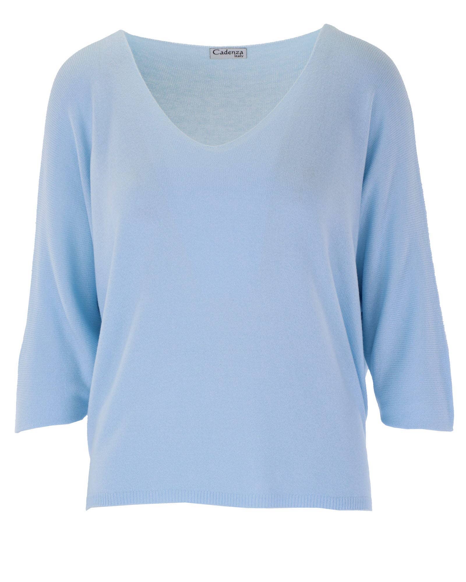 Summer Knit Top: Azure Blue