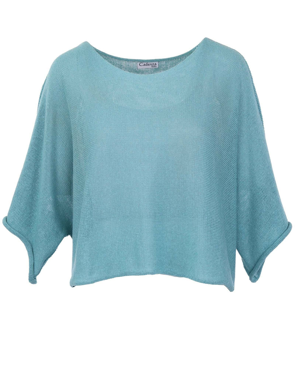 Cotton Blend Short Tunic Top: Orange / One Size