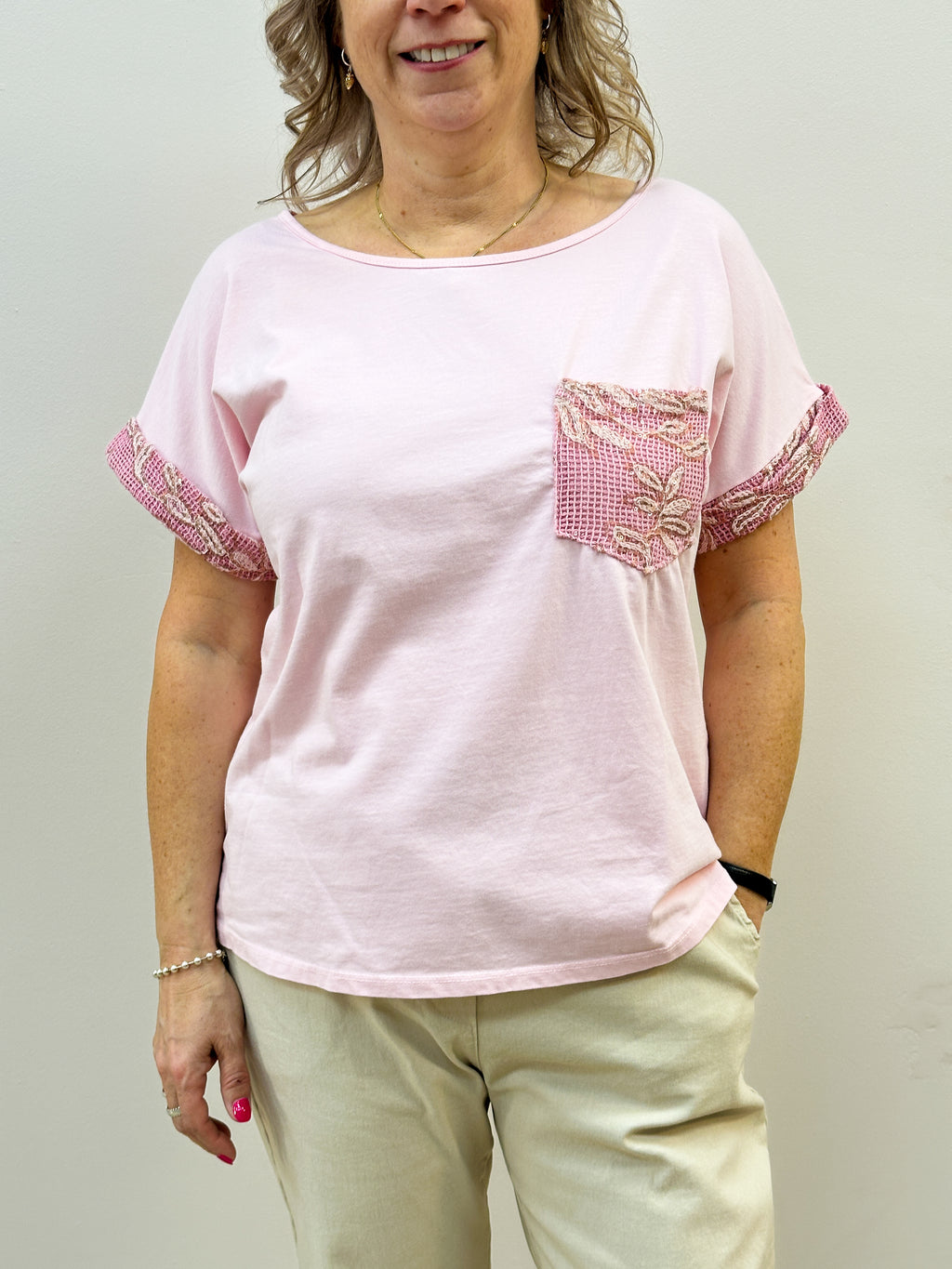 Sequin Trim T Shirt