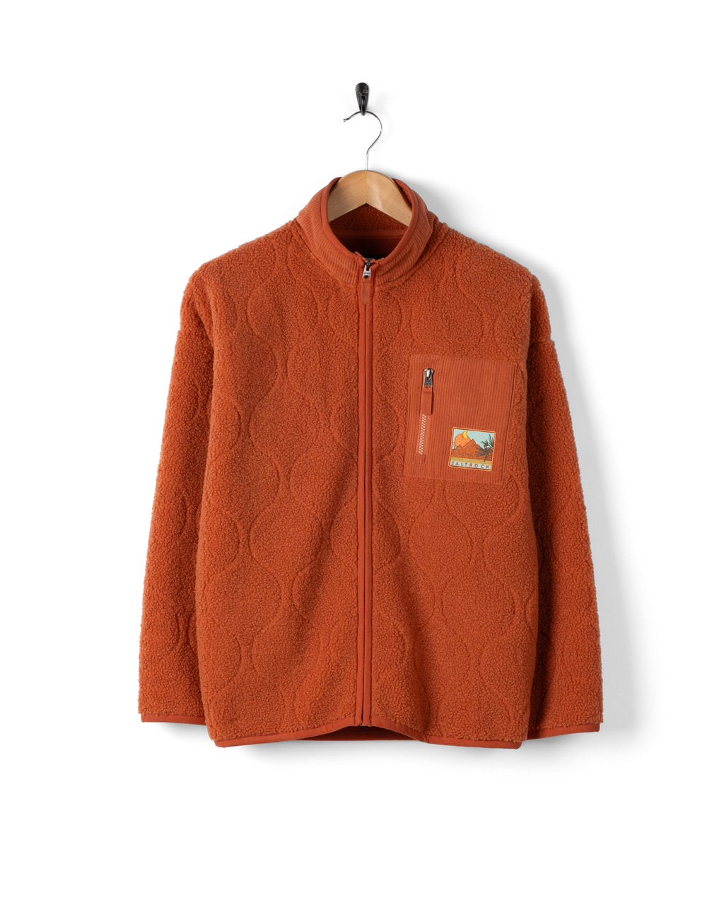 Salt rock Jarvis Jacquard Zip Fleece Orange