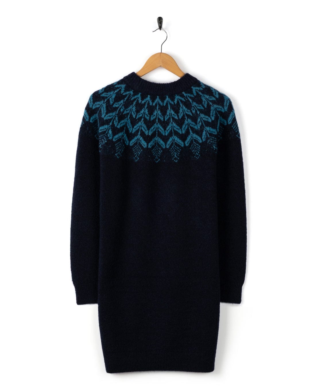 Salt Rock Fairisle Womens Knitted Dress Blue