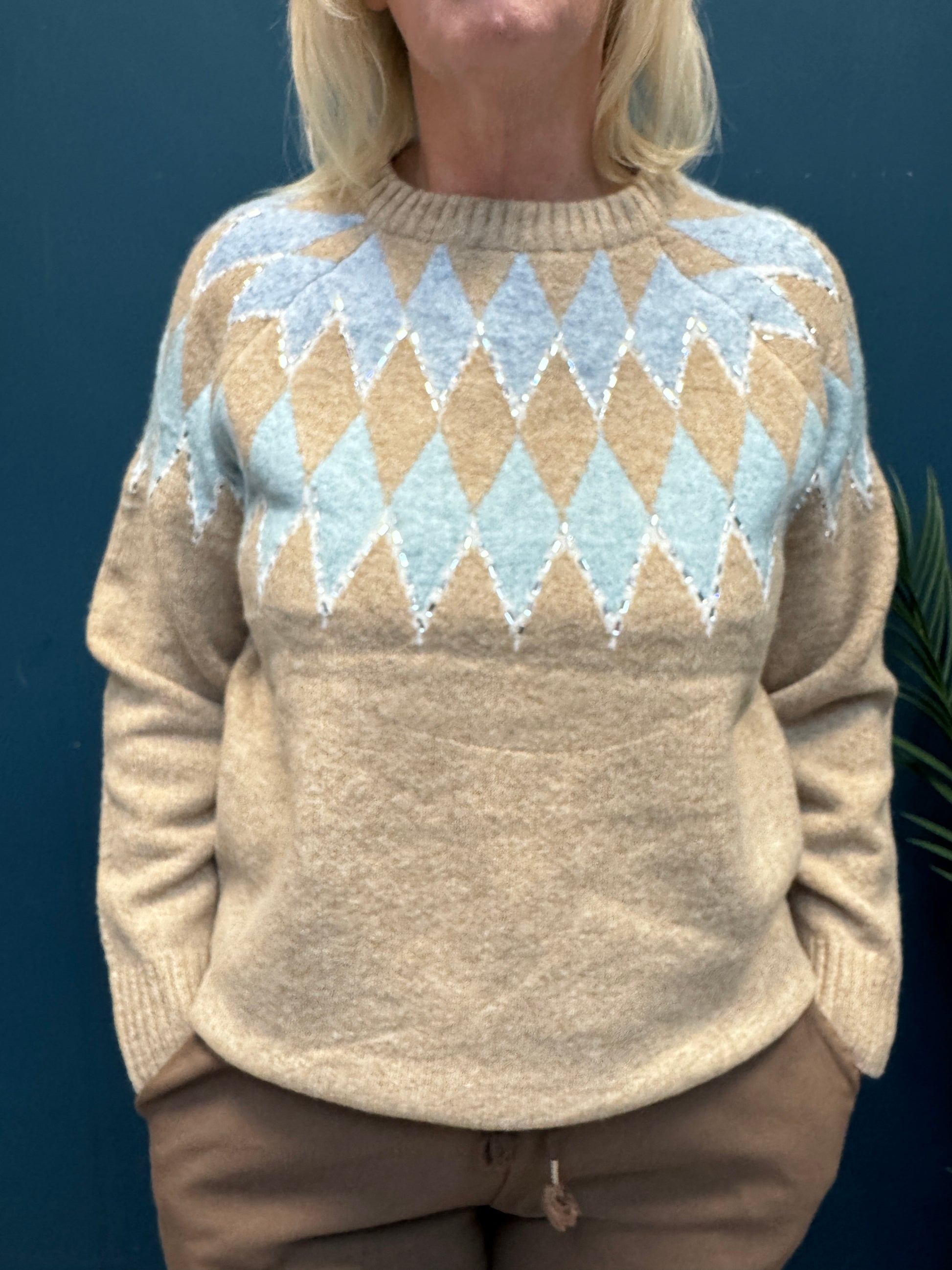 KM Fair Isle Jumper Blue