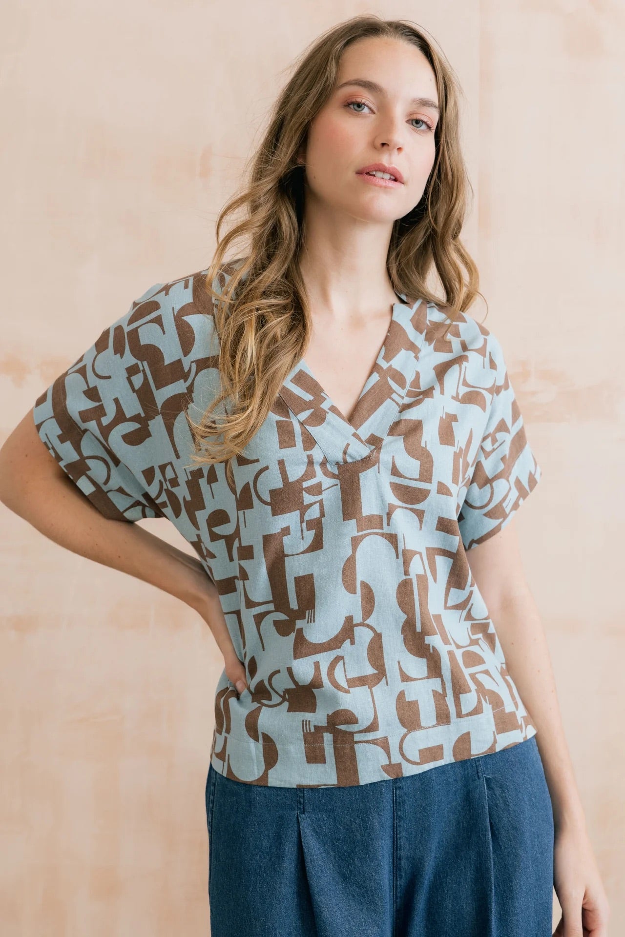 Lily & Me Orchard Linen Blend Top