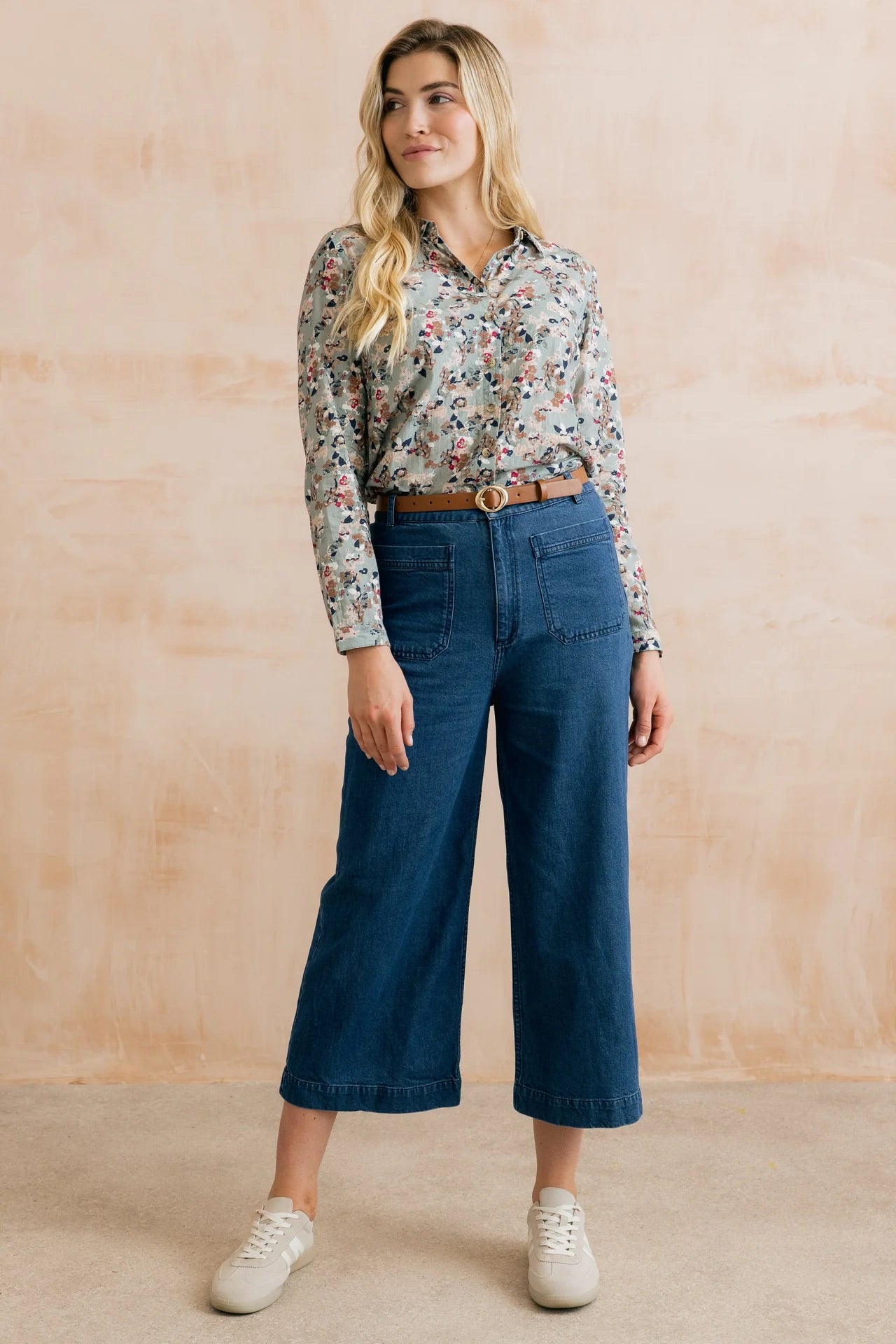 Lily & Me Amelia Cropped Wide Leg Jean