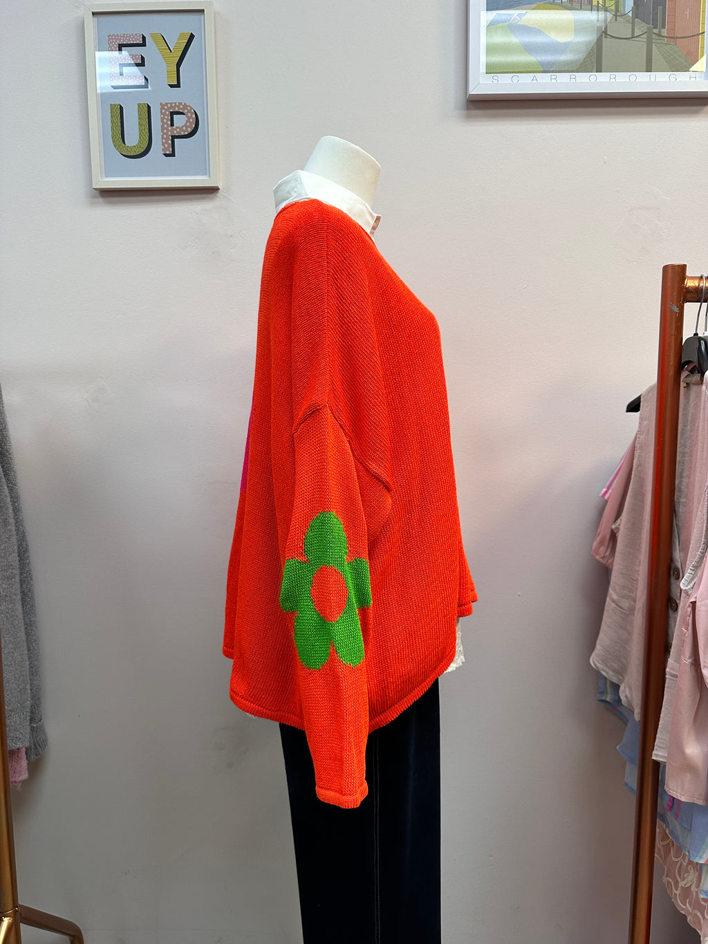 Fine Knit Orange Star Jumper
