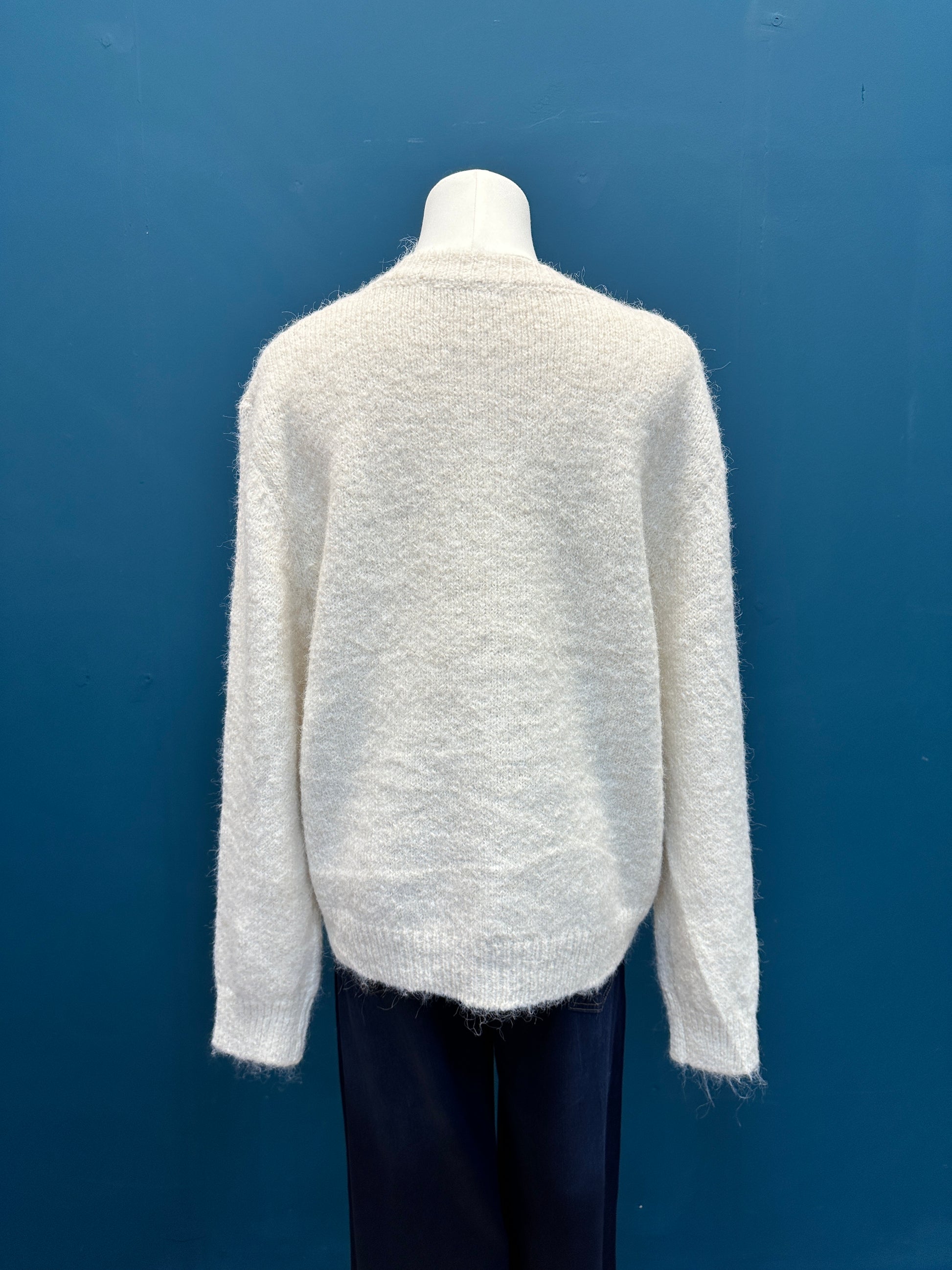 Cozy Cream Heart Cardigan
