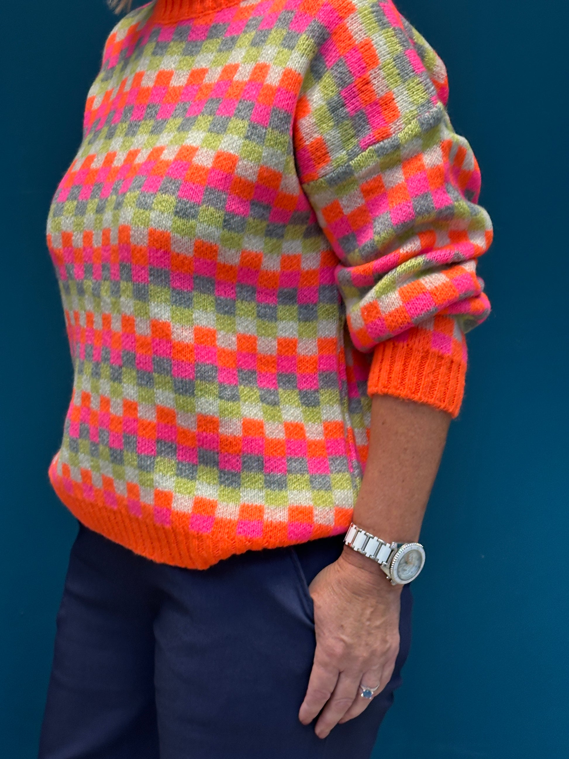 Marta Checked Multi-coloured  Albane Knit