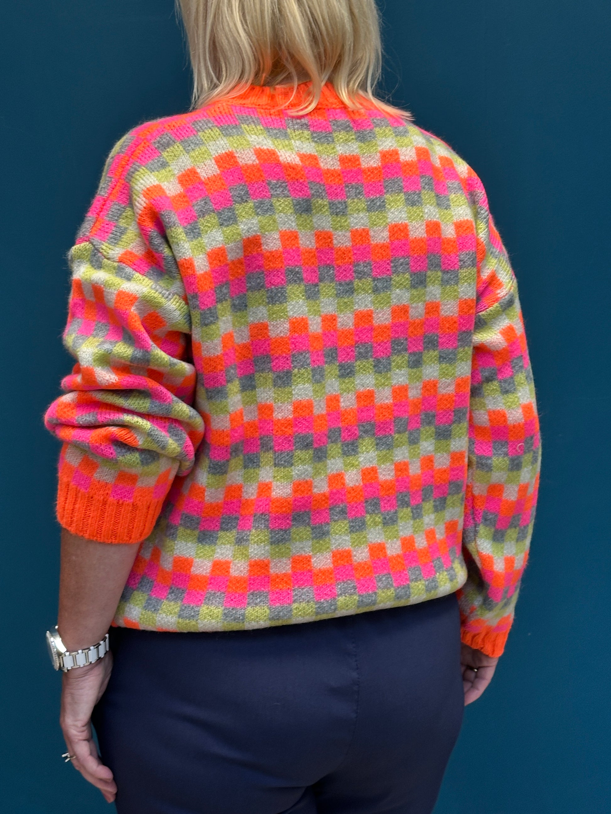 Marta Checked Multi-coloured  Albane Knit