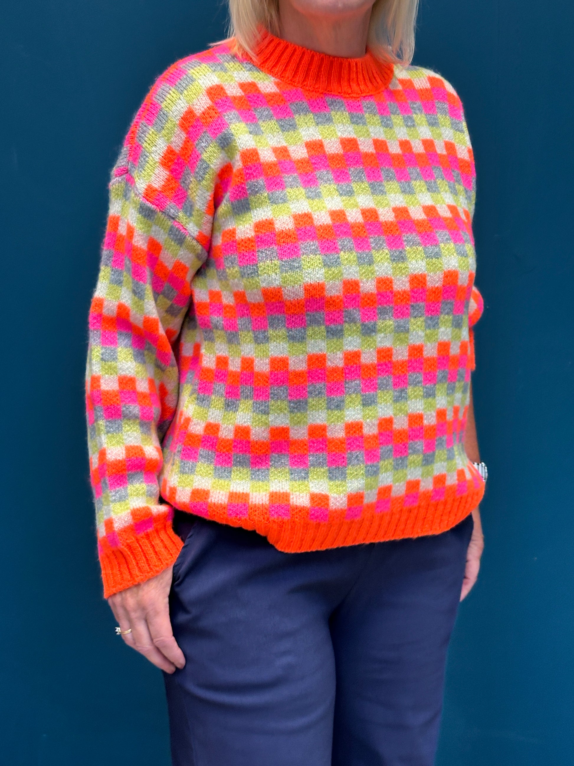 Marta Checked Multi-coloured  Albane Knit