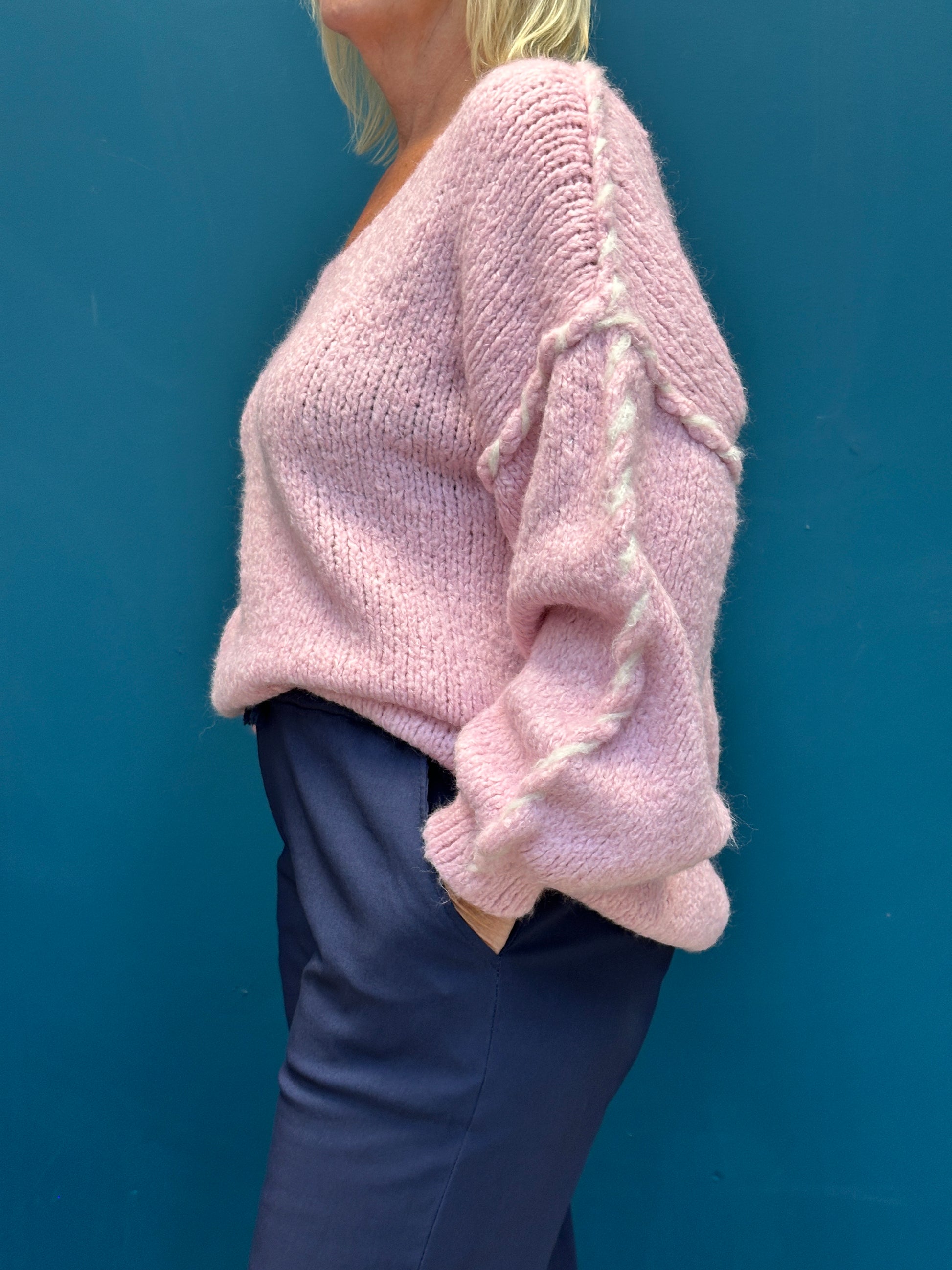 Pink Oversized Chunky Knit Jumper