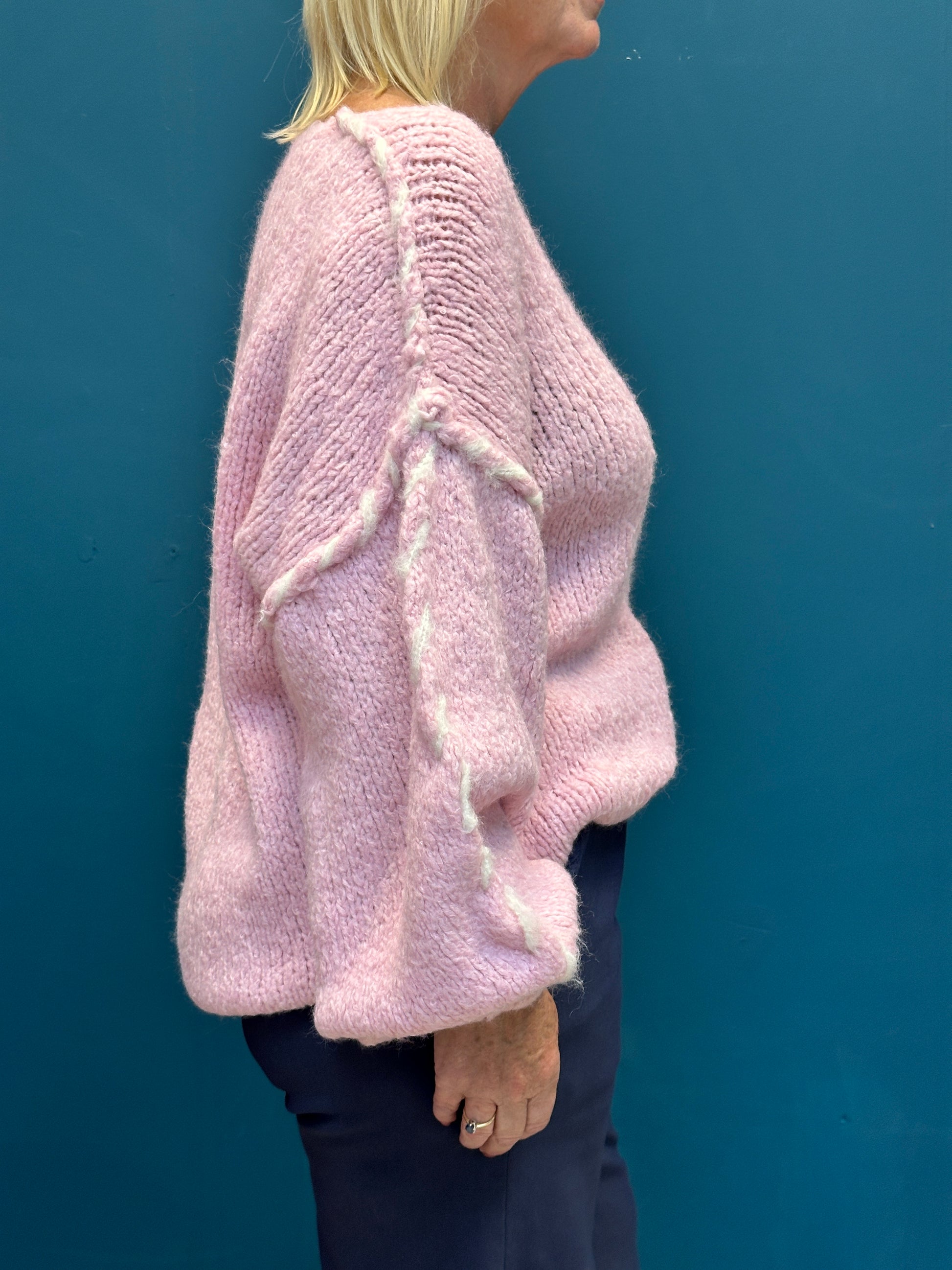 Pink Oversized Chunky Knit Jumper