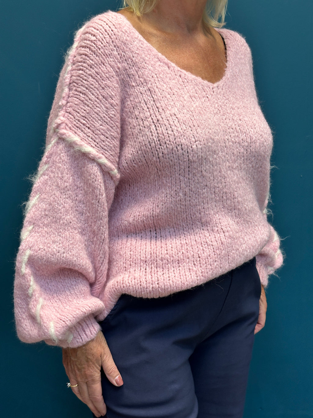 Pink Oversized Chunky Knit Jumper