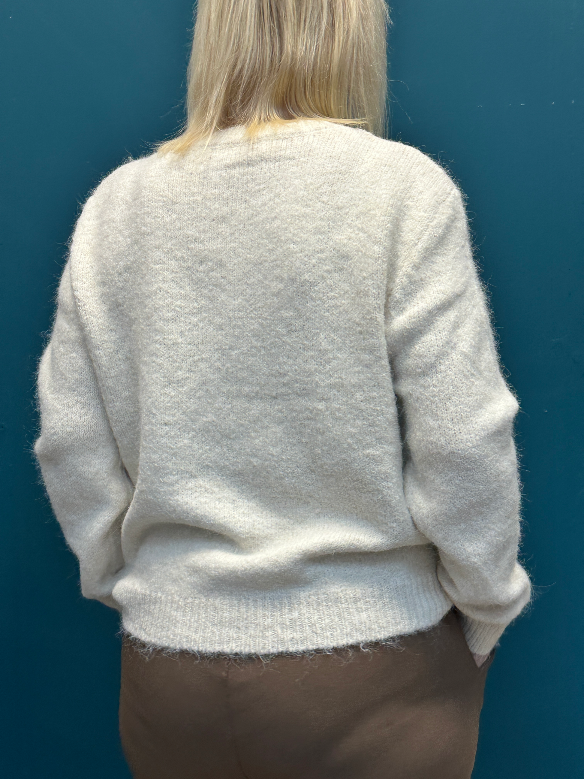 Cozy Cream Heart Cardigan