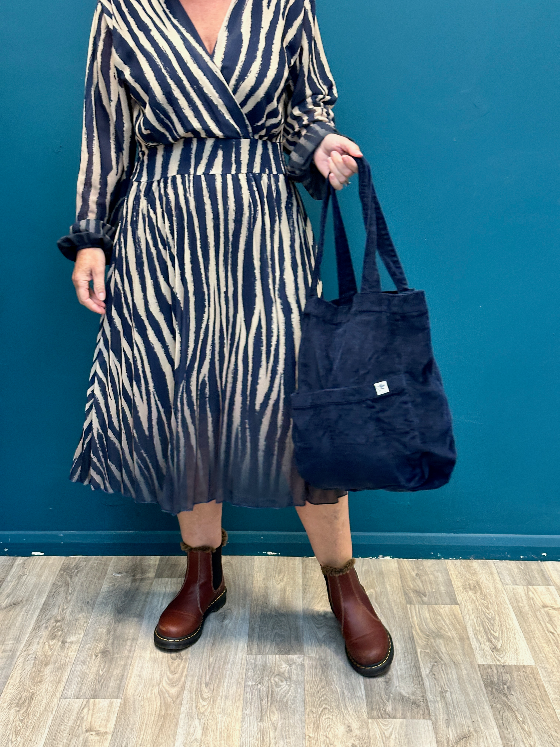 Goose Island Zebra Print Elasticated Waist Dress