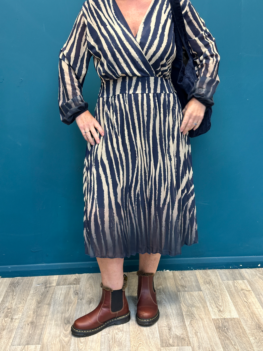 Goose Island Zebra Print Elasticated Waist Dress