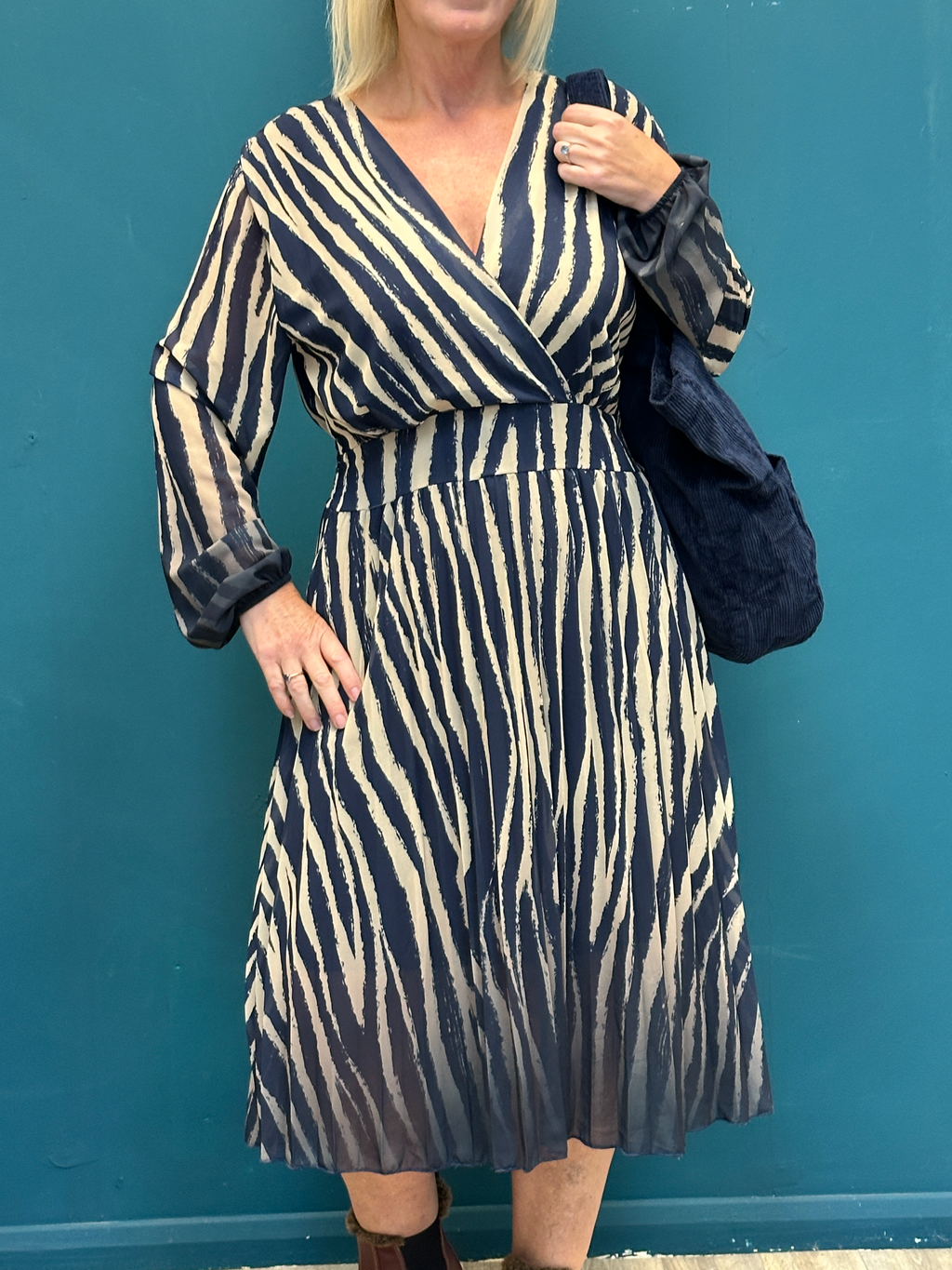 Goose Island Zebra Print Elasticated Waist Dress