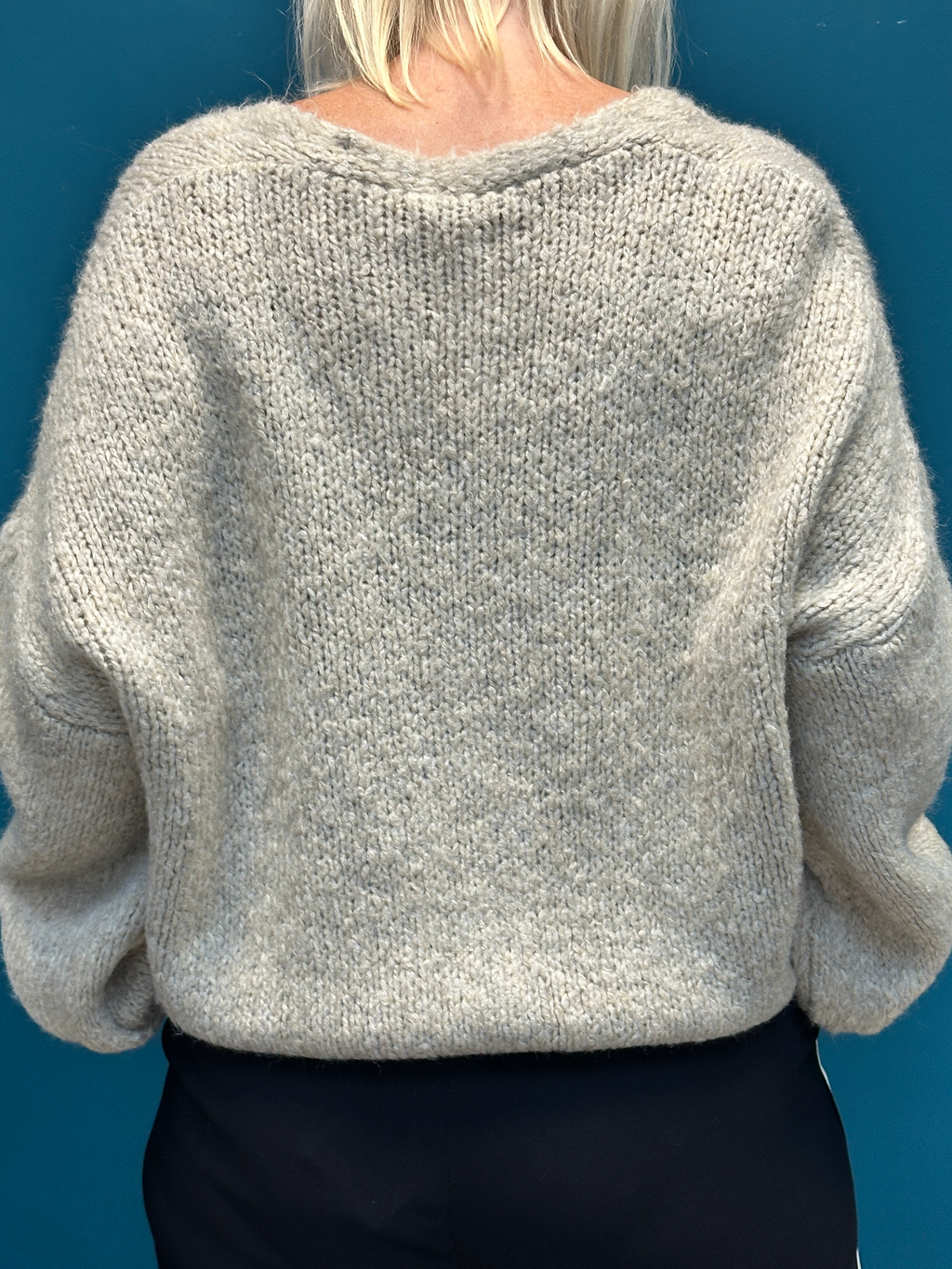 Beige Heart Sleeve Cardigan