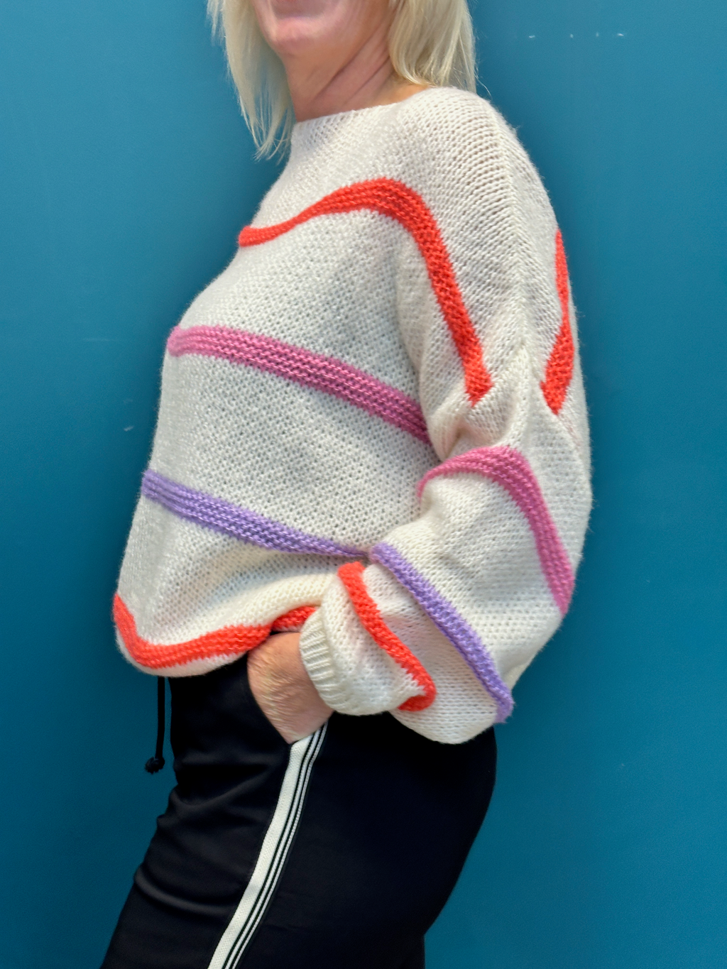 Goose Island Lana Wool Cream Stripe Jumper