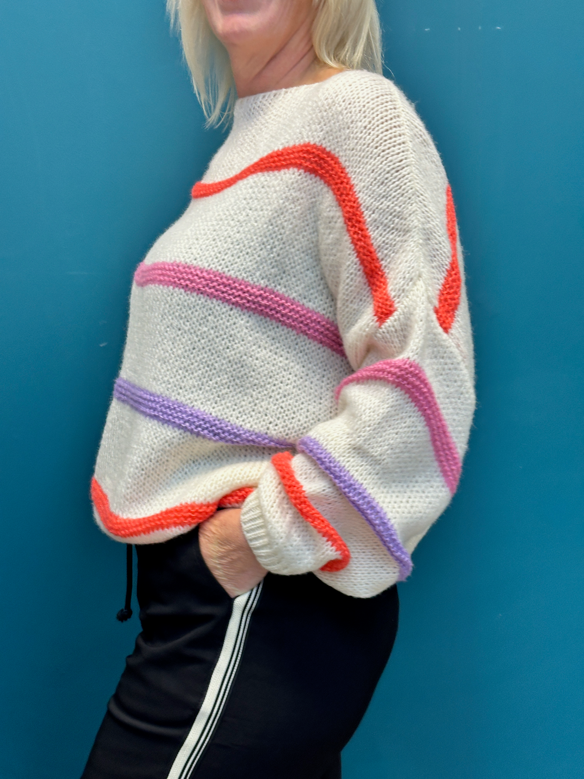 Goose Island Lana Wool Cream Stripe Jumper