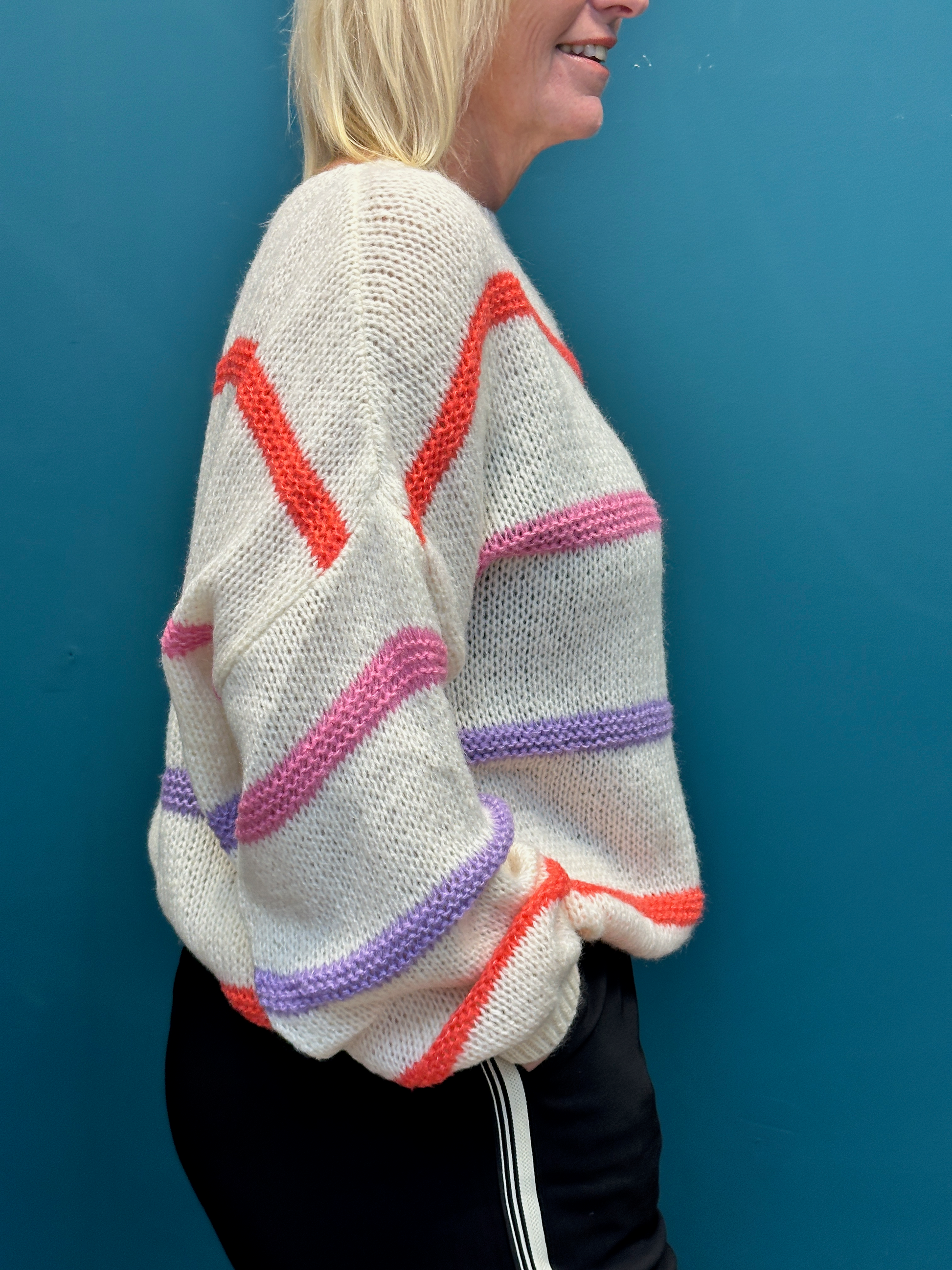 Goose Island Lana Wool Cream Stripe Jumper