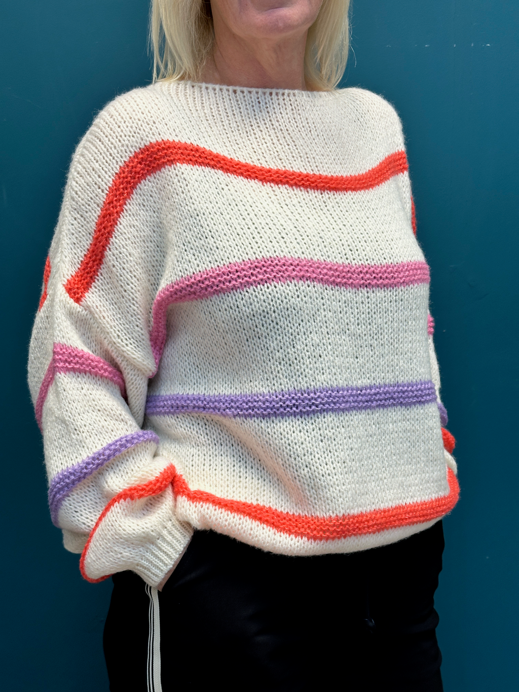 Goose Island Lana Wool Cream Stripe Jumper