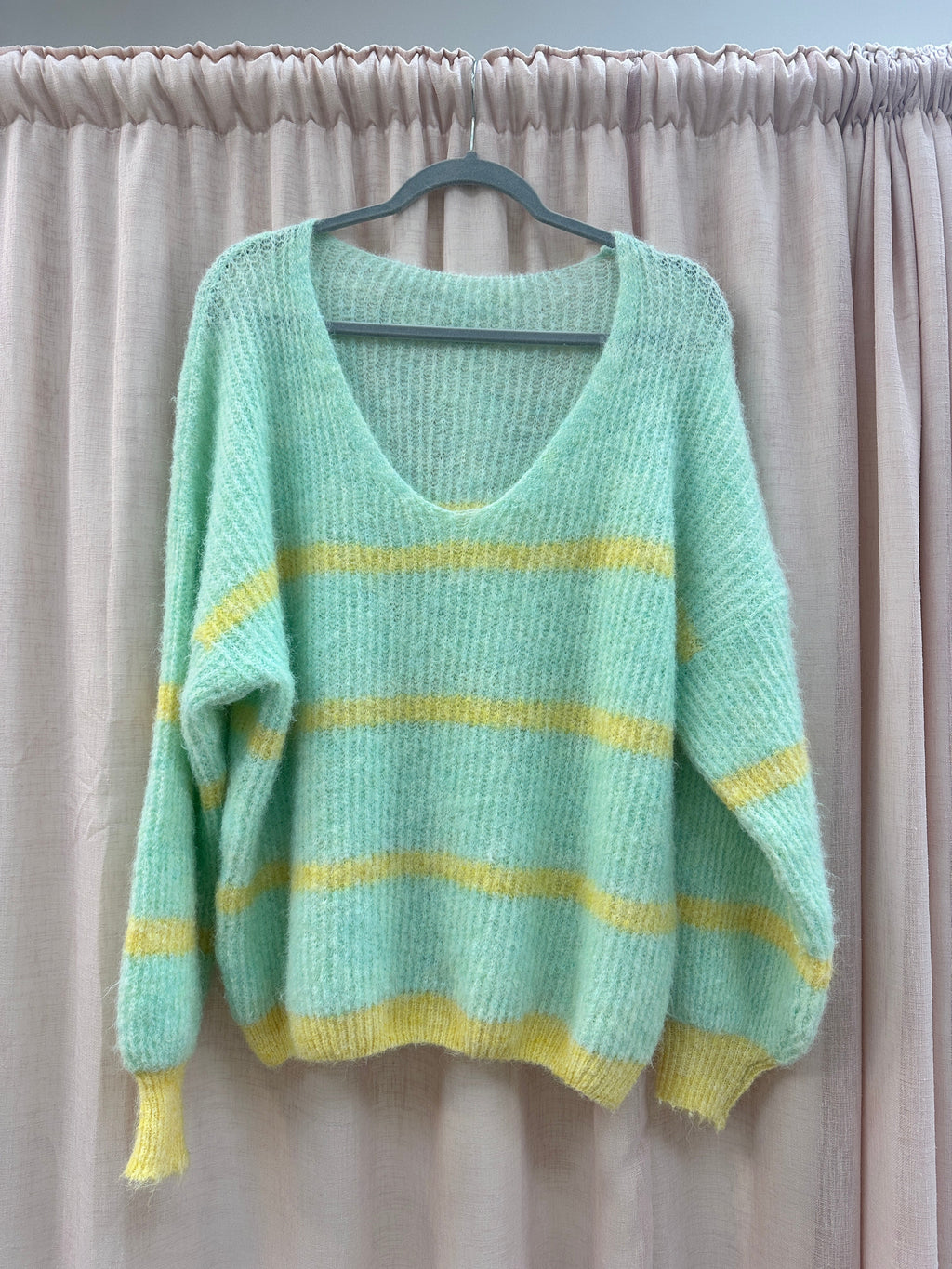 Mint Eliza Soft Stripe Knit Ginger + Gray