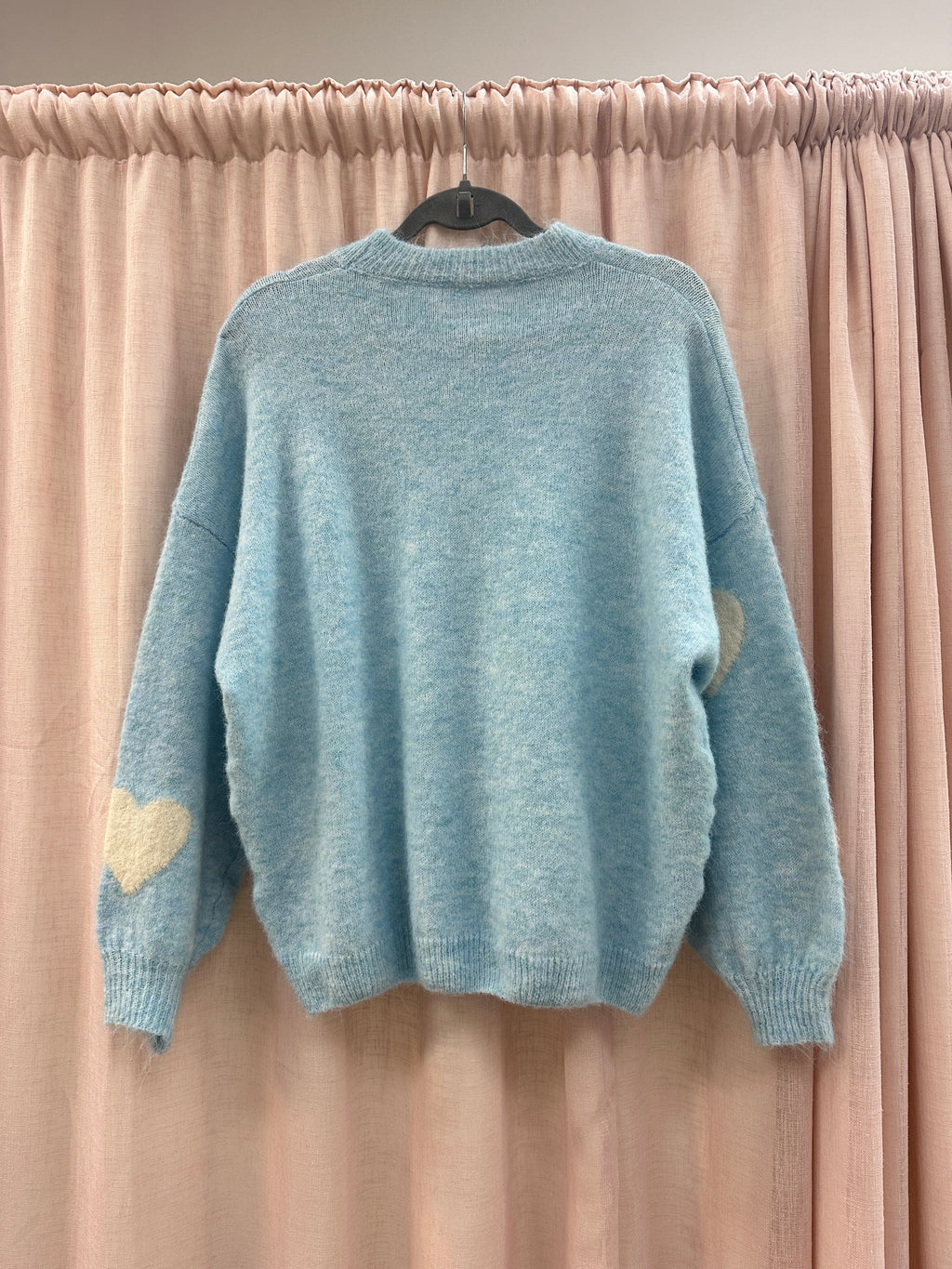 Saskia Soft Heart Jumper Blue Ginger + Gray