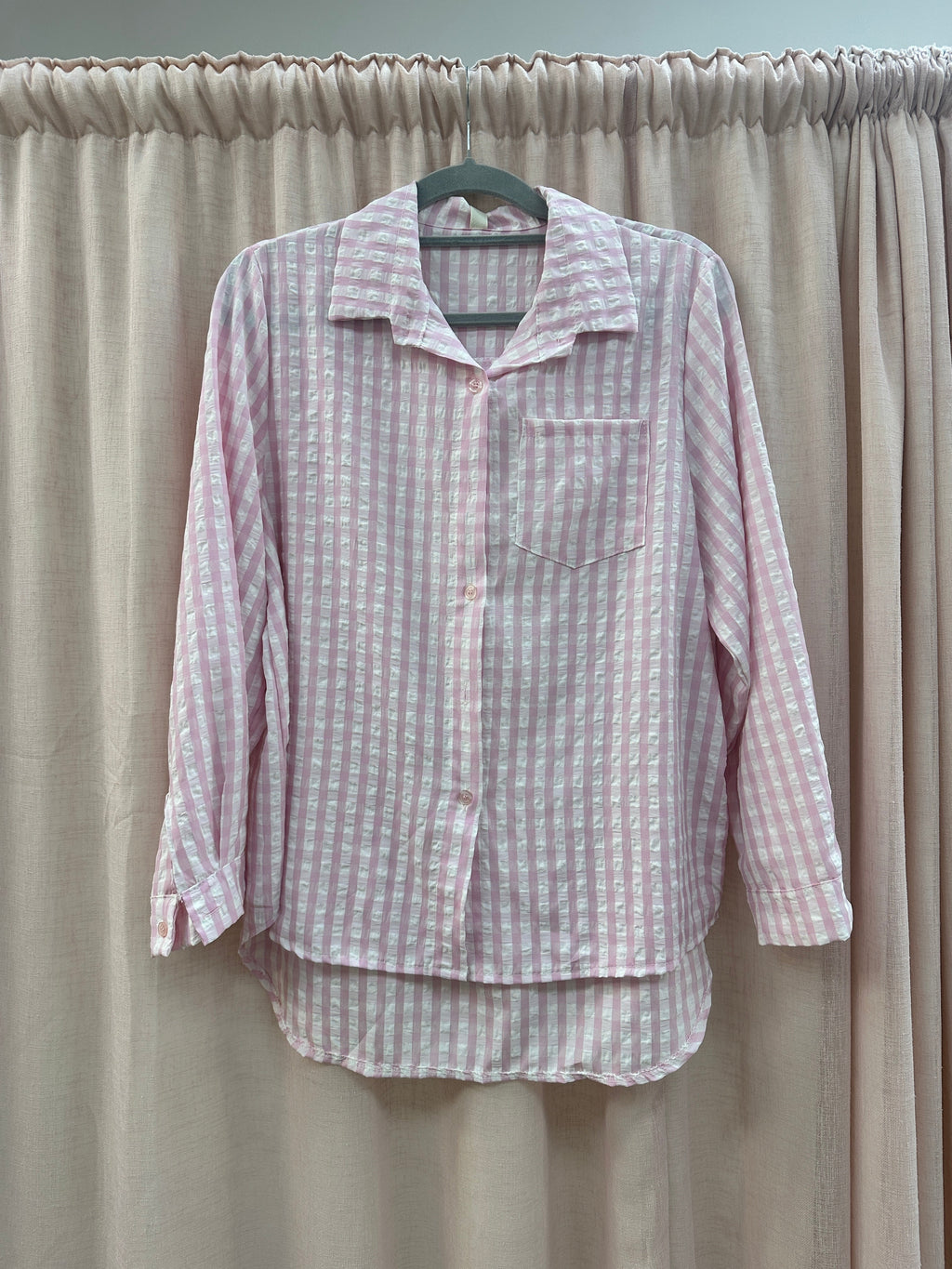 Penny Gingham Shirt Pink Ginger + Gray
