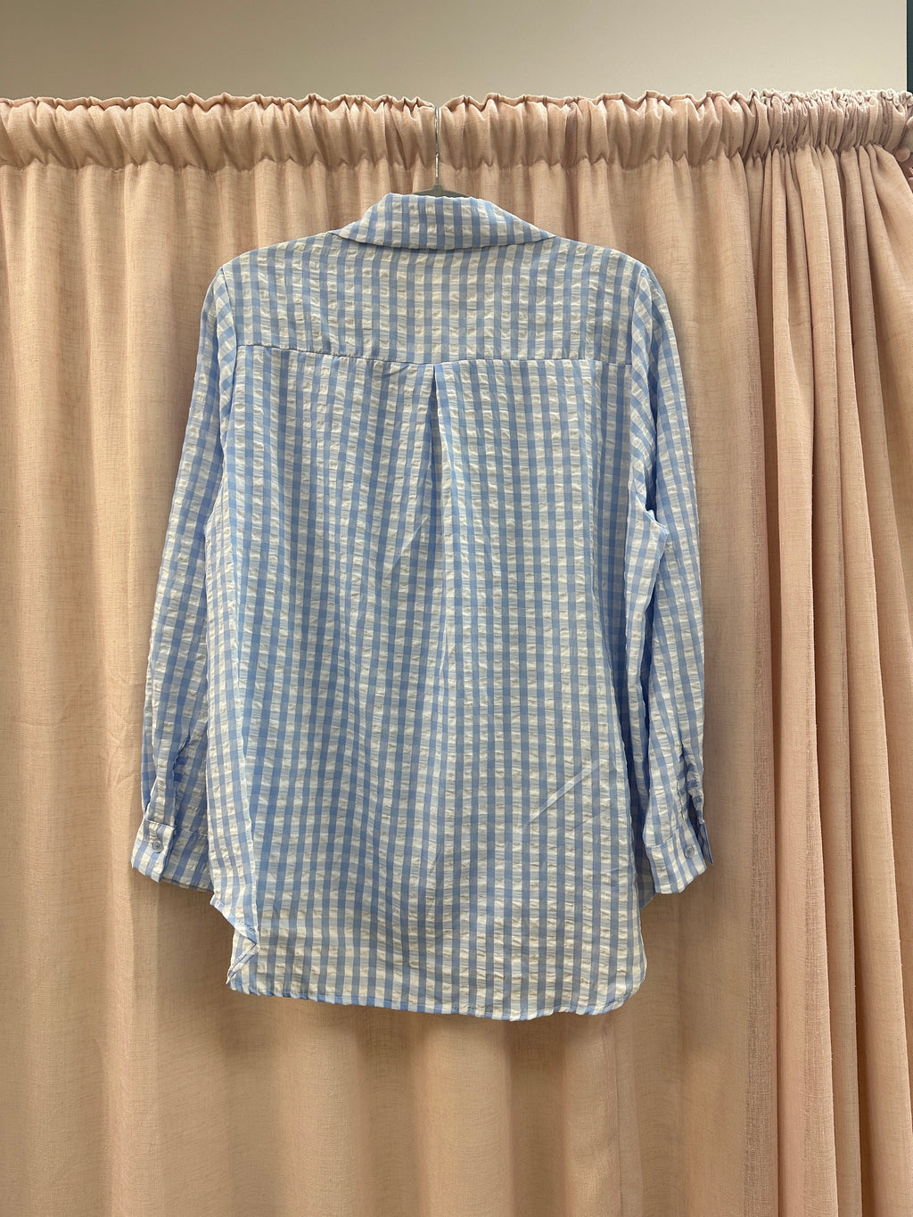 Penny Gingham Shirt Blue Ginger + Gray